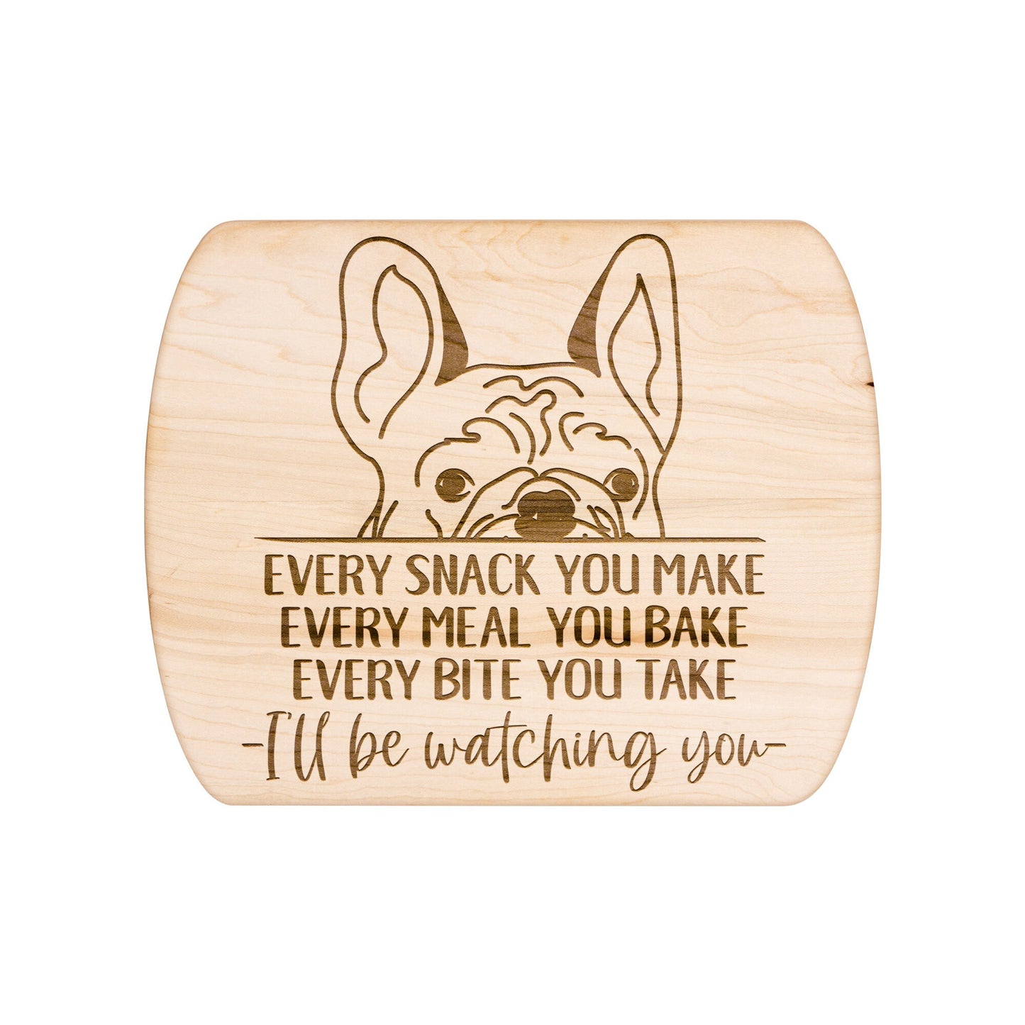 French Bulldog Snack Funny Cutting Board for Dog Mom, Dog Lover Wood Serving Board, Charcuterie Board, Wooden Chopping Board Gifts for Him