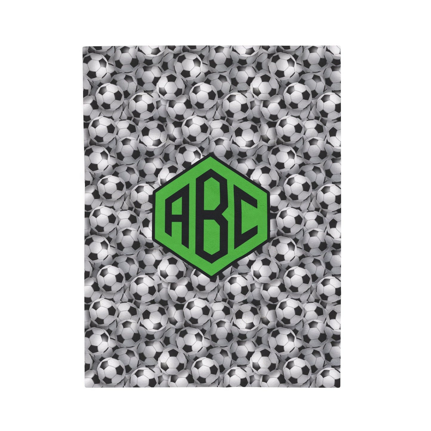 Personalized Blanket, Baby Soccer Plush Velveteen Throw Blanket, Comfy Blanket, Kid Name Blanket, Baby Boy Blanket, Monogram Custom Blanket