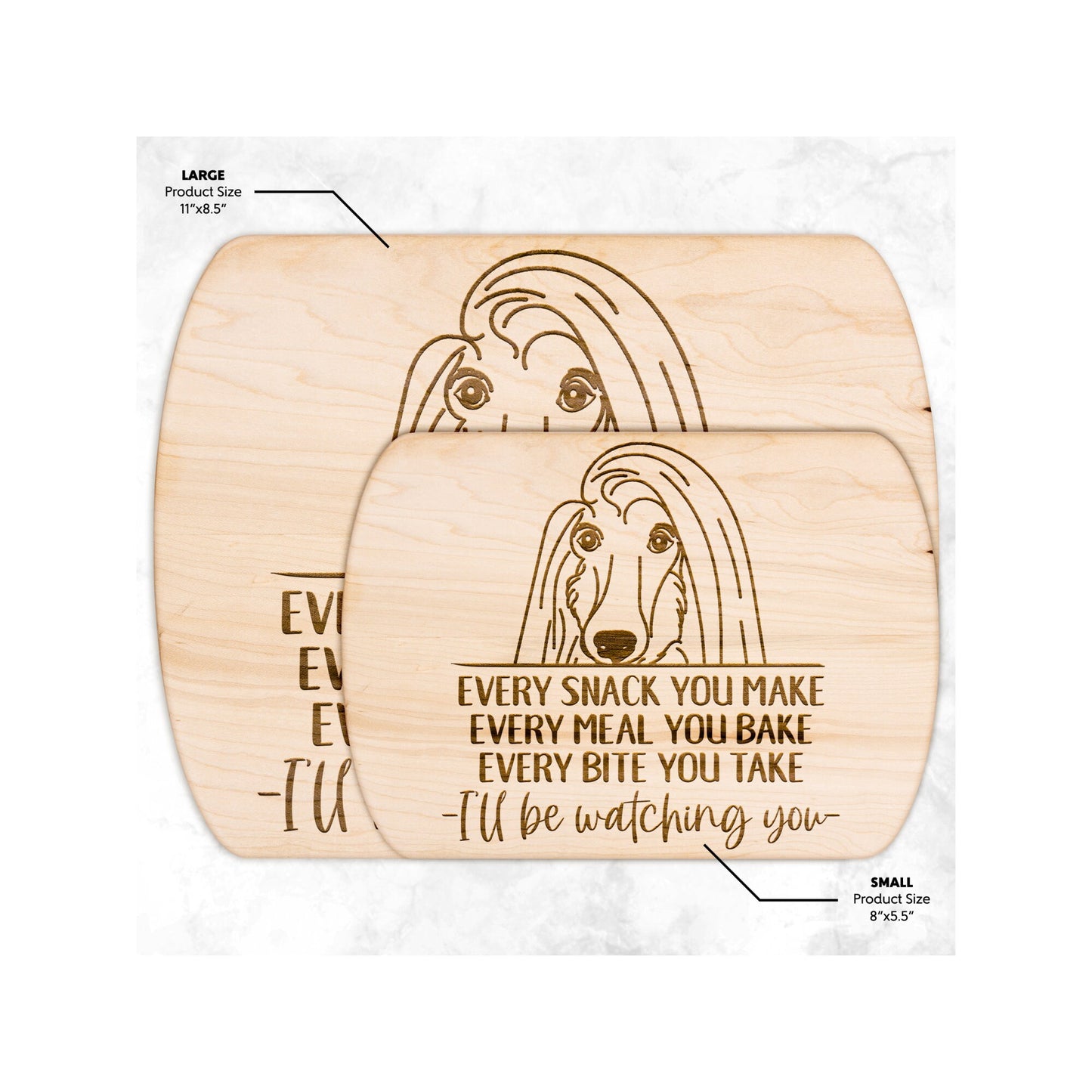 Afghan Hound Snack Funny Cutting Board for Dog Mom, Dog Lover Wood Serving Board, Charcuterie Board, Wooden Chopping Board Gifts for Him