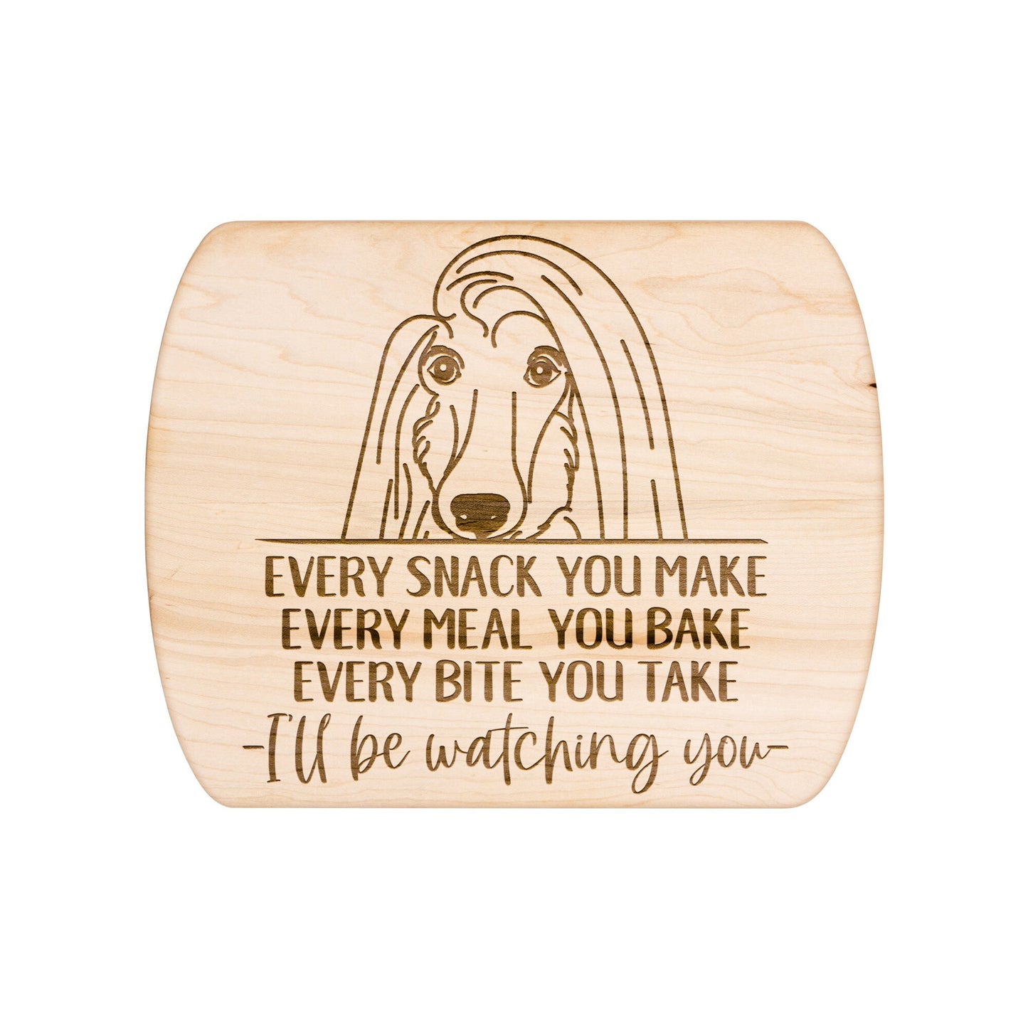 Afghan Hound Snack Funny Cutting Board for Dog Mom, Dog Lover Wood Serving Board, Charcuterie Board, Wooden Chopping Board Gifts for Him