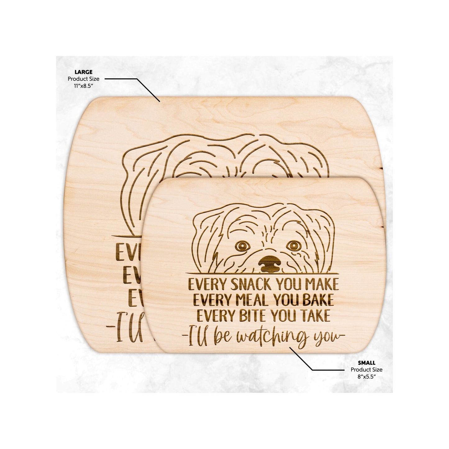 Affenpinscher Dog Snack Funny Cutting Board for Dog Mom, Dog Lover Wood Serving Board, Charcuterie Board, Wooden Chopping Board Gift for Him