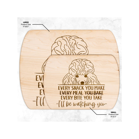 Poodle Snack Funny Cutting Board for Dog Mom, Dog Lover Wood Serving Board, Dog Dad Charcuterie Board, Wooden Chopping Board Gifts for Him