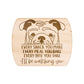 English Bulldog Snack Funny Cutting Board for Dog Mom, Dog Lover Wood Serving Board, Charcuterie Board, Wooden Chopping Board Gifts for Him