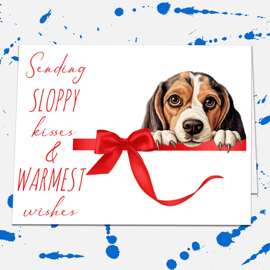Beagle Holiday Cards, Christmas Card Set, Dachshund Lover Xmas Cards, Dog Greeting Cards, Dachshund Christmas Greeting Card for Doxie Mom