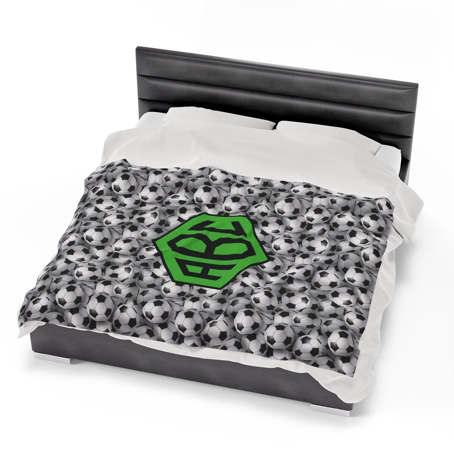 Personalized Blanket, Baby Soccer Plush Velveteen Throw Blanket, Comfy Blanket, Kid Name Blanket, Baby Boy Blanket, Monogram Custom Blanket