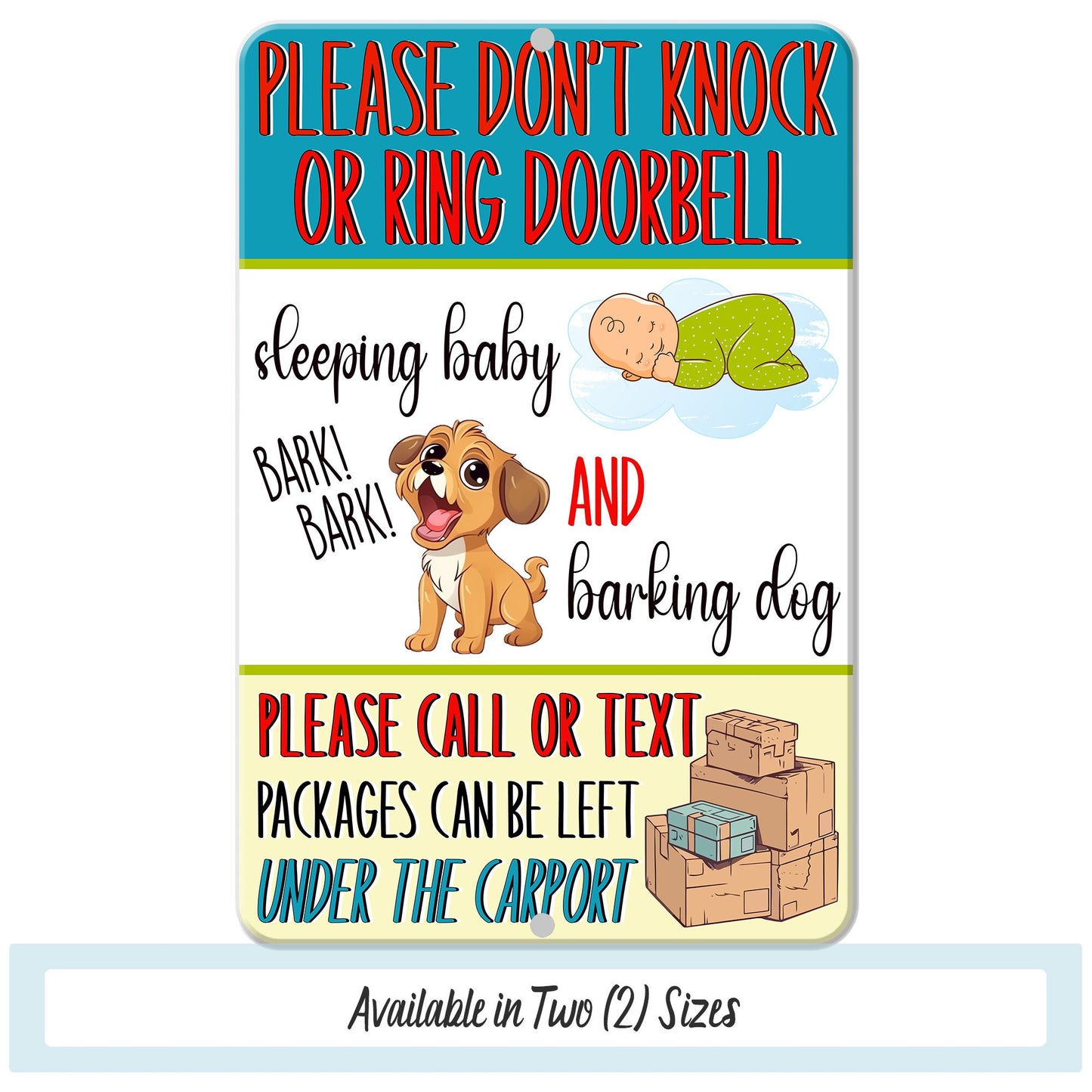 a picture of a sign that says please don't knock or ring do '