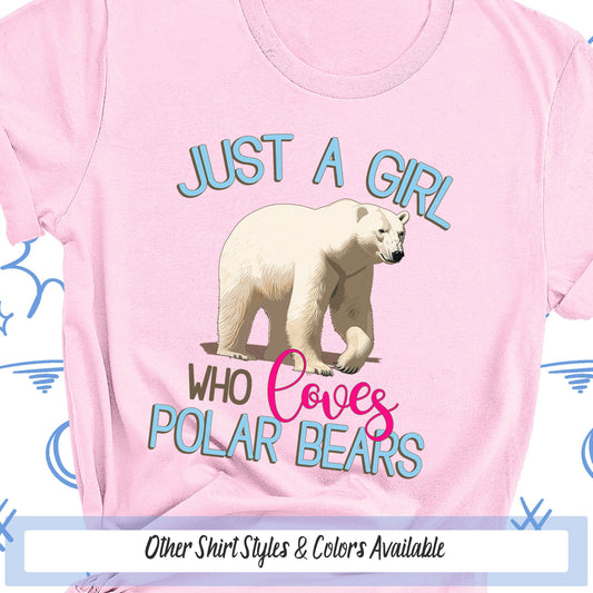 a pink shirt with a polar bear on it