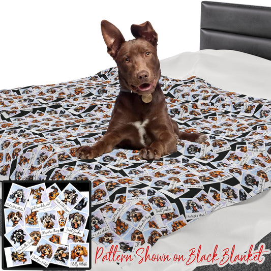 Funny Dog Quote Photo Collage Velveteen Blanket for Pet, Dog Bed Blanket, Blanket For Mom, Funny Gifts For Her, Dog Lover Gift, Dog Dad Gift