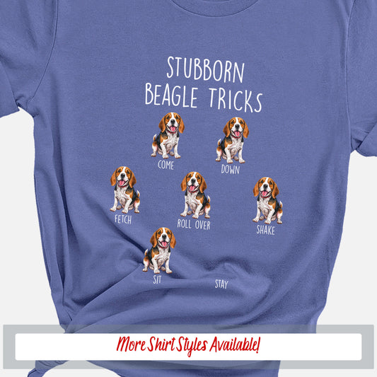 a t - shirt with a picture of a beagle on it