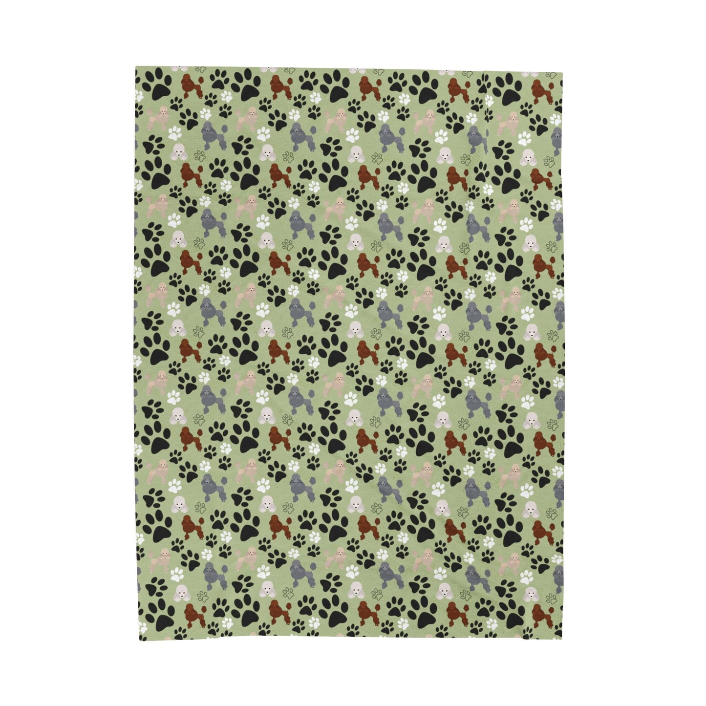 a dog's paw prints on a green background