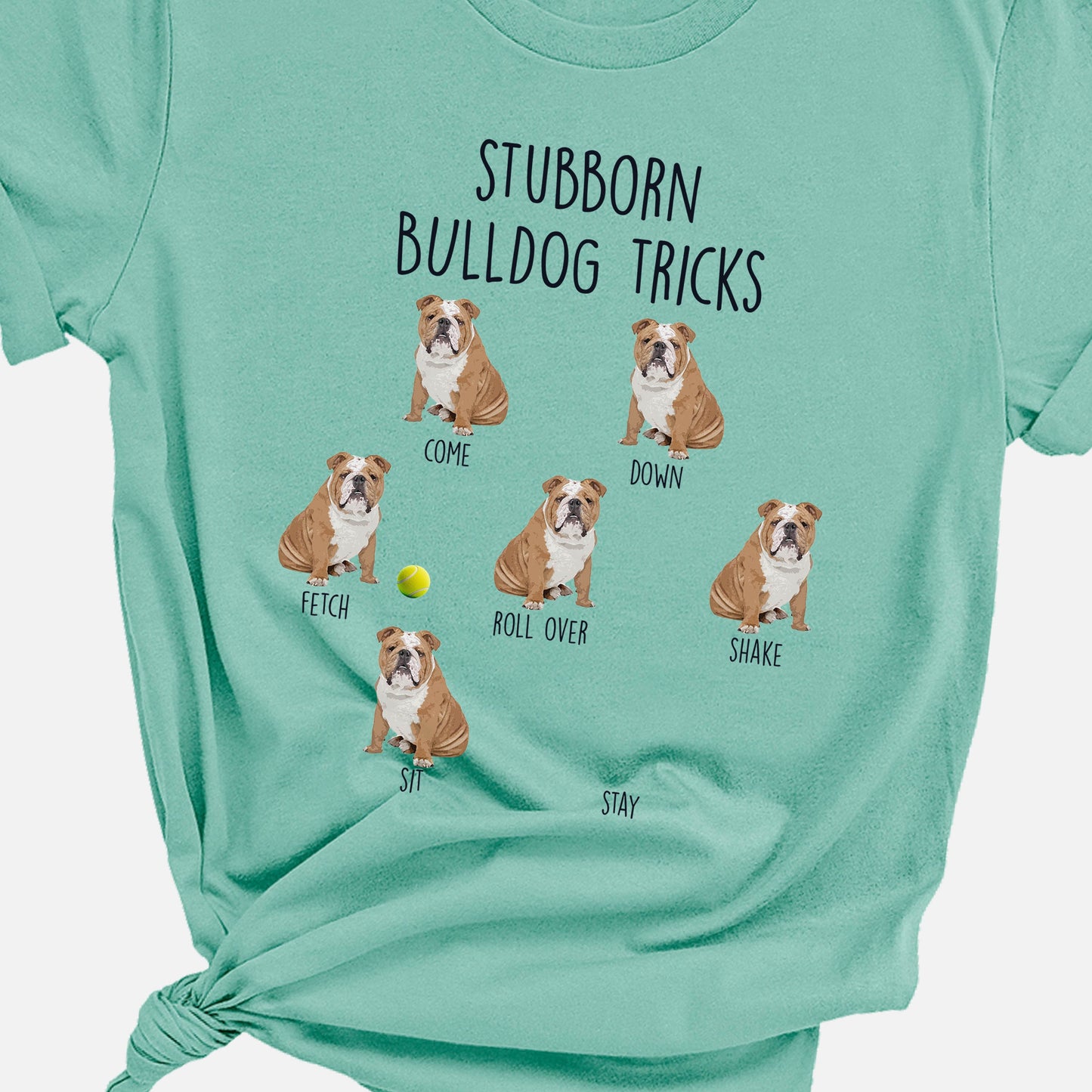 a t - shirt with a picture of a dog's face and the words