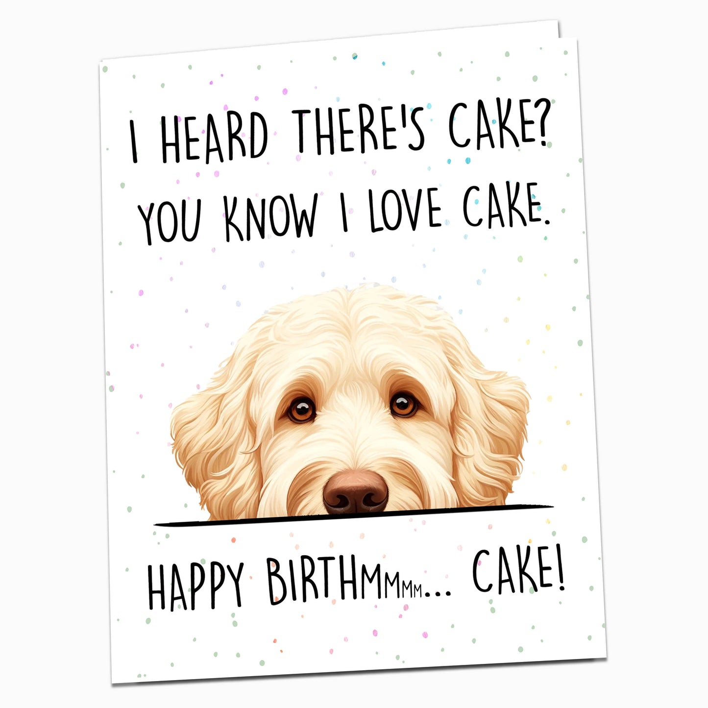 a birthday card with a dog's face on it