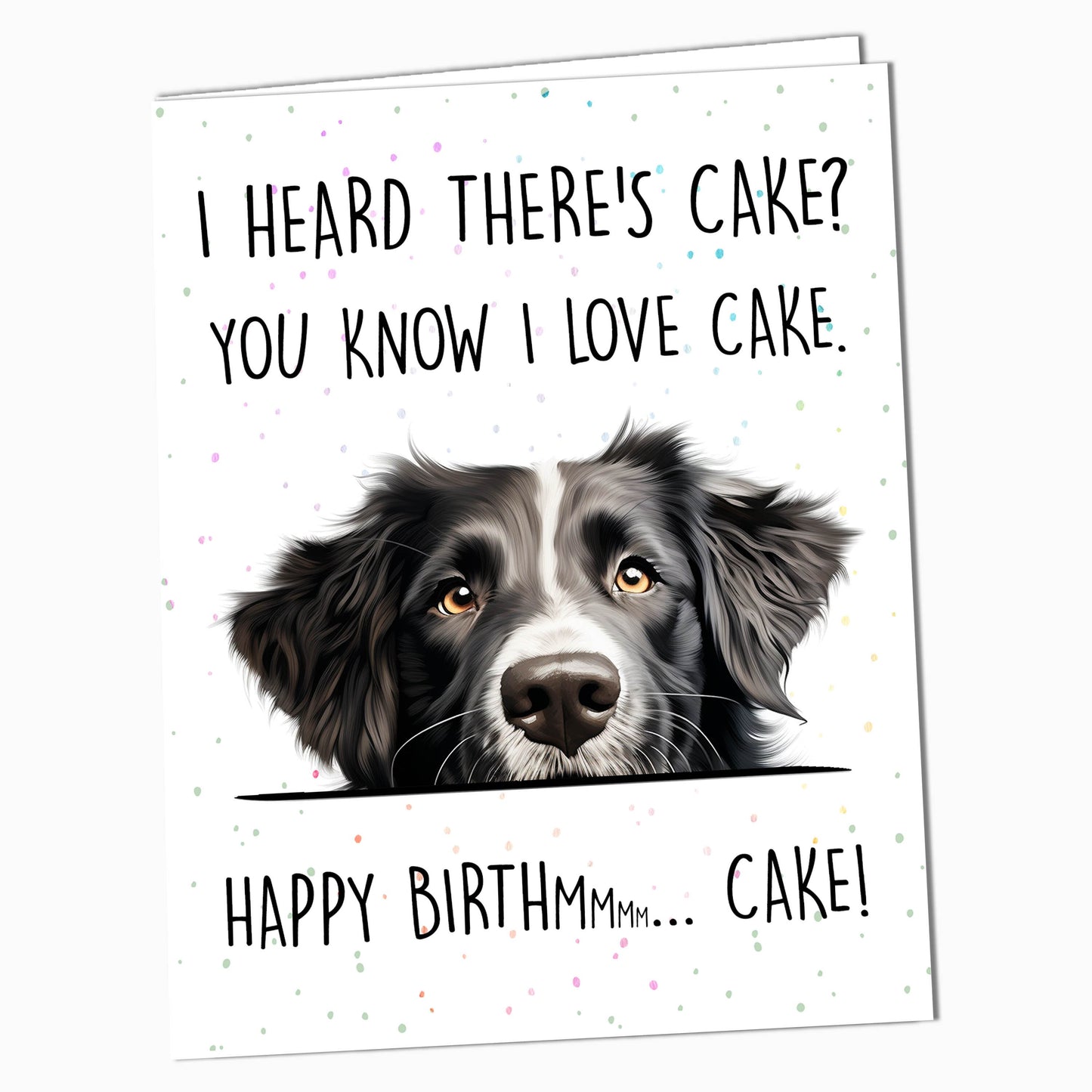 a birthday card with a dog's face on it