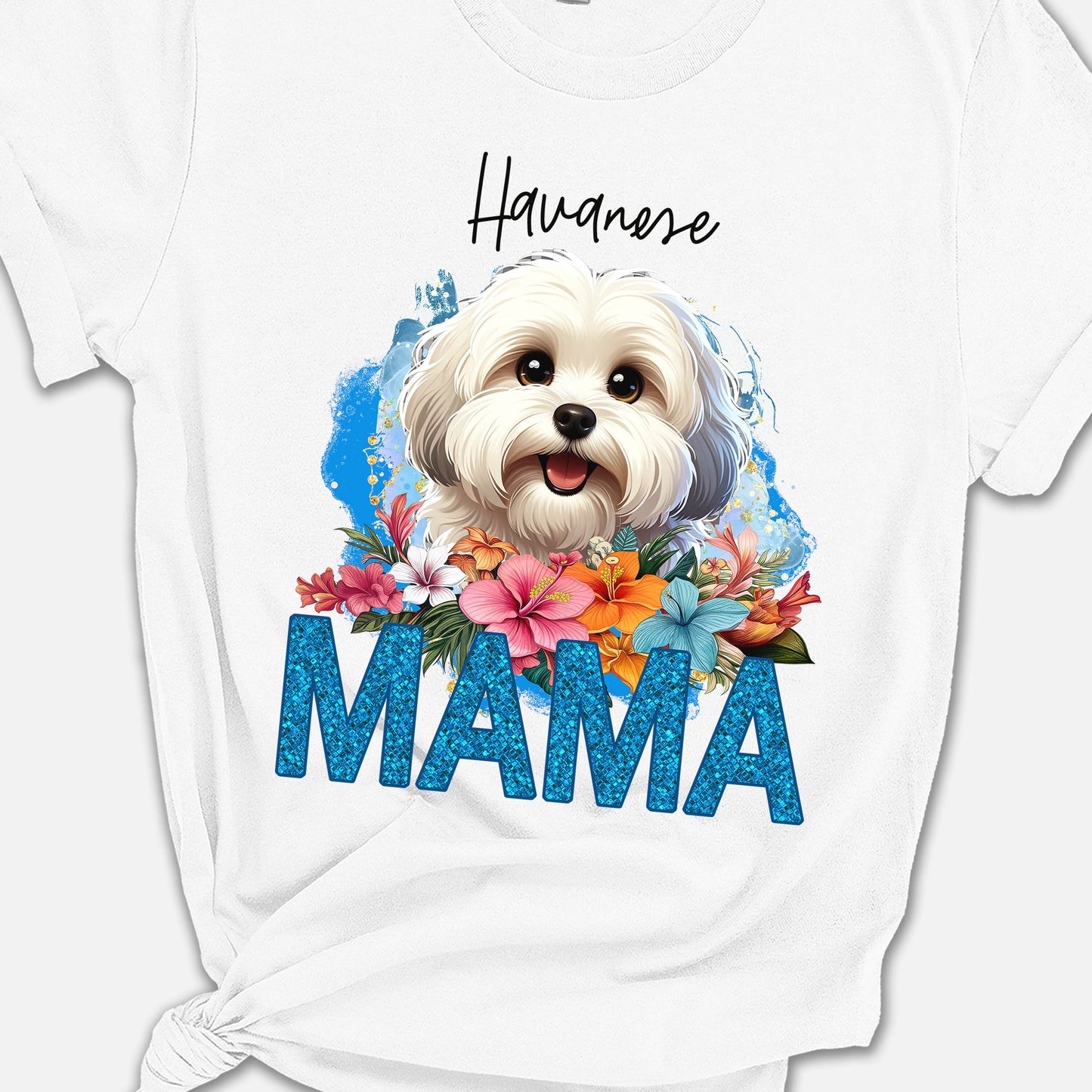 a white t - shirt with a picture of a dog on it