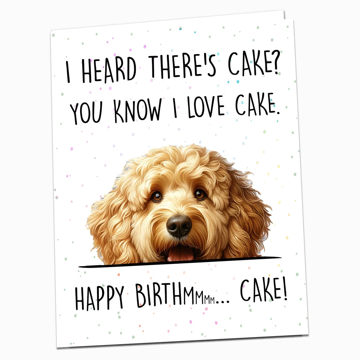 a happy birthday card with a dog's face