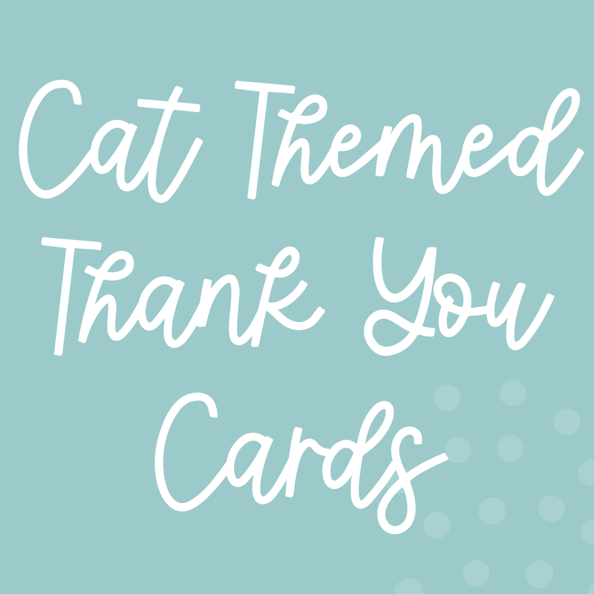 Cat Themed Thank You Cards
