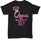 Queens Are Born in July Shirt Cancer Leo Birthday T-Shirt