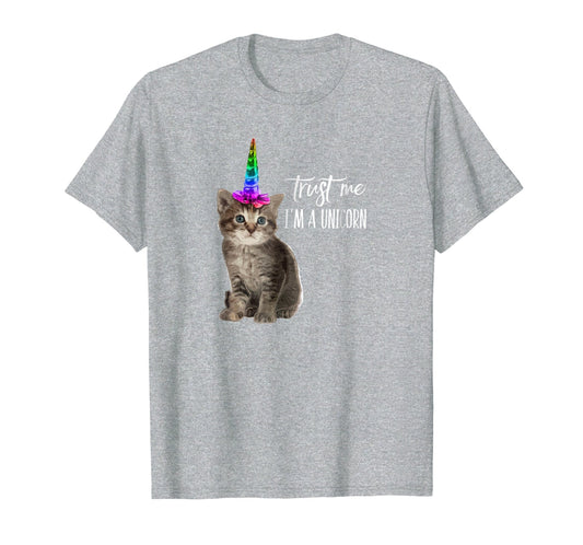 Funny Cat Shirt Trust Me I'm A Unicorn