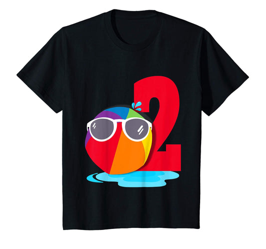 Beach Ball Birthday Shirt, 2nd Birthday Shirt, Girls Birthday shirt, Boys Shirt, First Birthday Shirt, Beach Birthday Party, Kids Shirt,