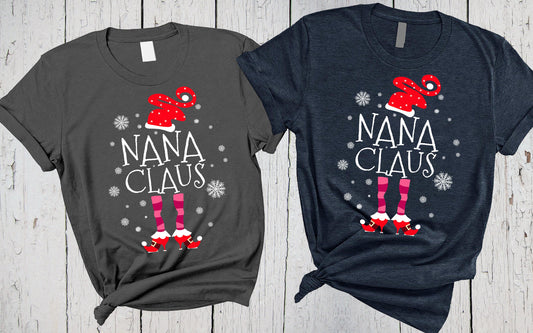 Nana Claus Shirt, Nana Shirts, Santa Claus Suit, Christmas Shirt, Nana Gifts, Nana Shirt, Personalized Shirt, Funny Christmas Shirt