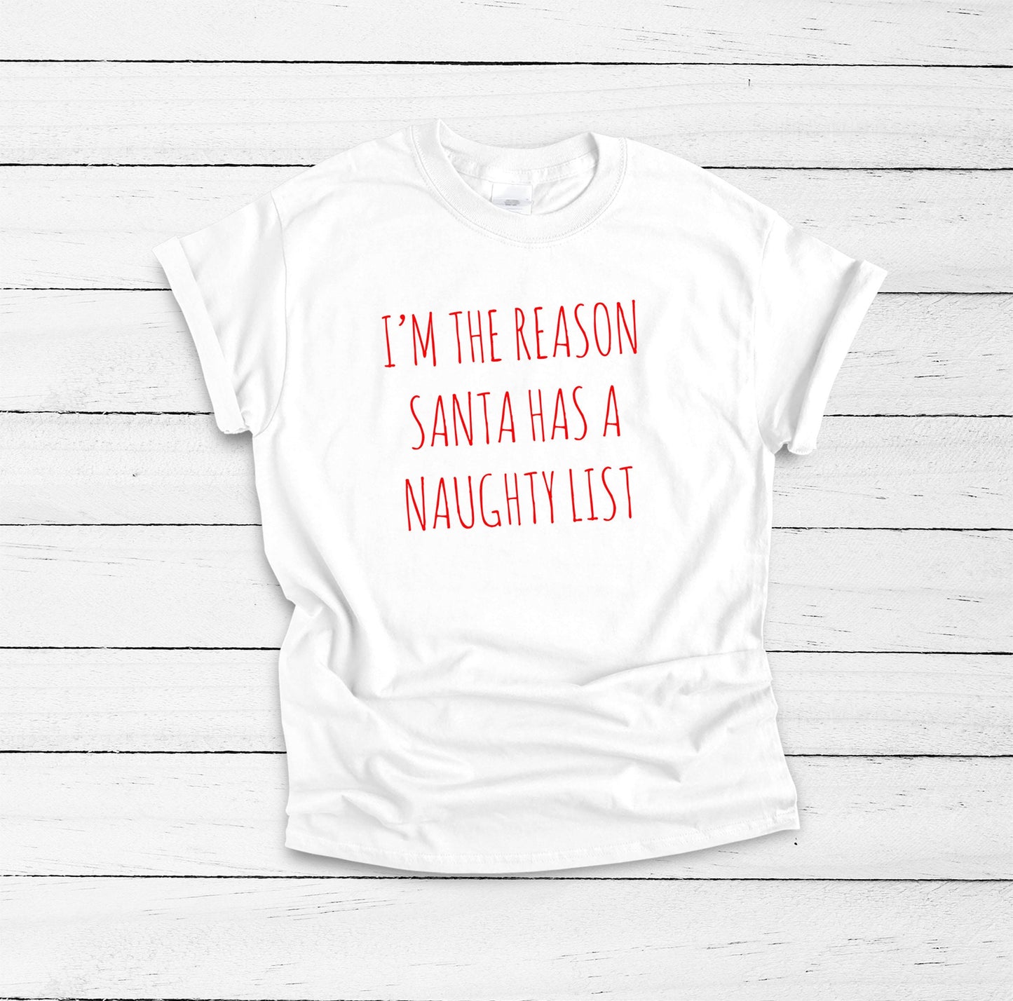 I'm The Reason Santa Has A Naughty List Shirt, Christmas Present, Christmas Gift Idea, Family Christmas Gift, Christmas Outfit, T Shirt