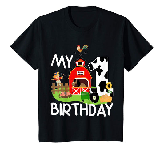 Farm Birthday Party Shirt, Barnyard Birthday, Farm 2nd Birthday, Personalized Farm Shirt, Farm Animal Party, Barnyard Party, Green Tractor