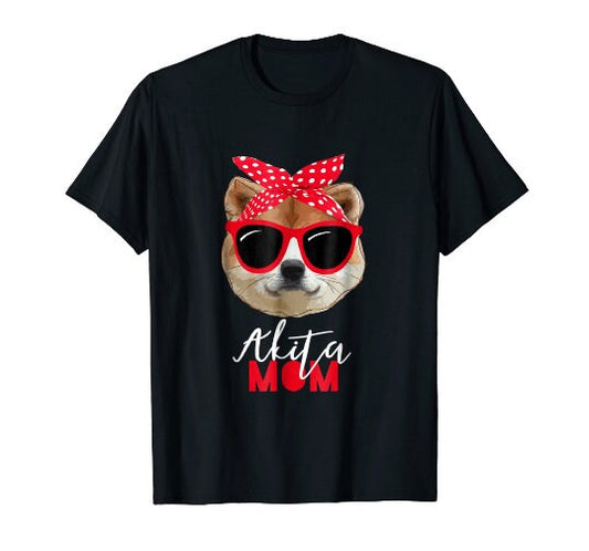 Akita Shirt Funny Dog Shirt Mom Sunglasses Dog Lover Gift  Zip Hoodie, Tank Top, Sweatshirt, Long Sleeve T-Shirt