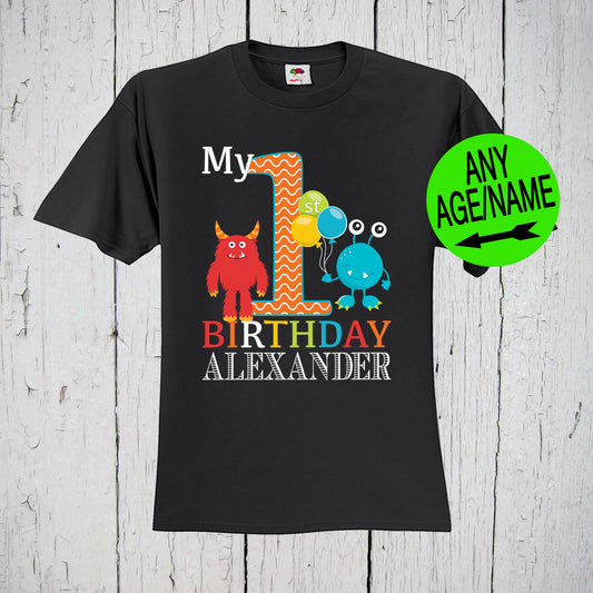 My First Birthday Monster Shirt, Monster 1st Birthday, Little Monster, Little Monster Party, First Birthday Shirt, Birthday Boy, Baby Boy