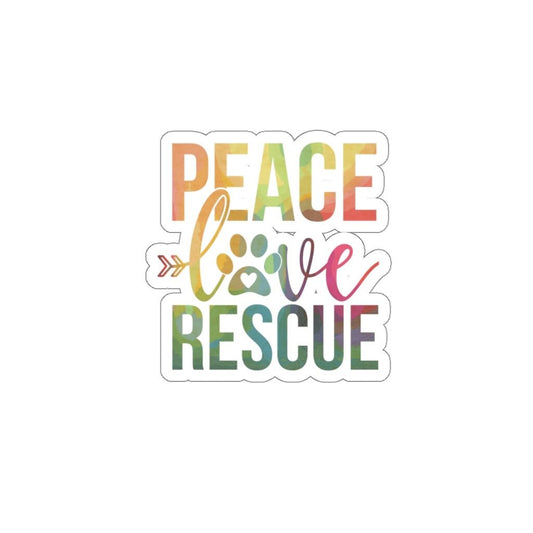 Peace Love Rescue Sticker, Rescue Mom Decal, Rescue Dog Mom, Peace Love Dogs, Adopt Don't Shop, Car Window Decal Sticker, Dog Lover Gift