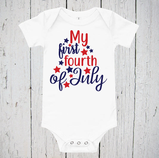 My First Fourth of July, Baby Bodysuit, 4th of July, Fourth of July Shirt, Jay 4th Shirt, First 4th of July, 4th of July Outfit, Newborn Tee