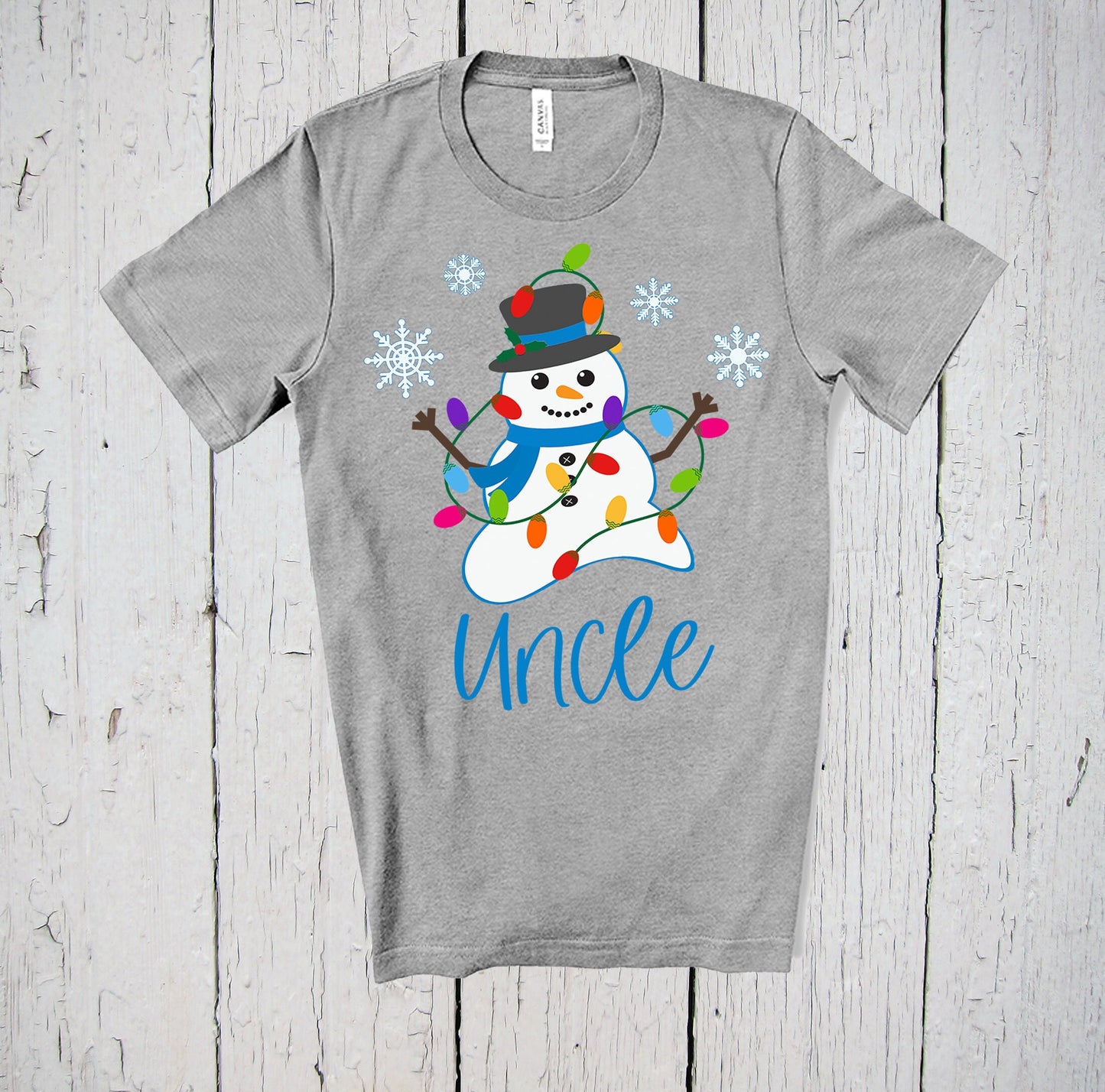 Uncle Snowman, Cute Christmas Shirt, Snowman Tee, Custom Shirt, Personalized Shirt, Holiday Shirt, Snowman Shirt, Uncle Shirt, Christmas Tee