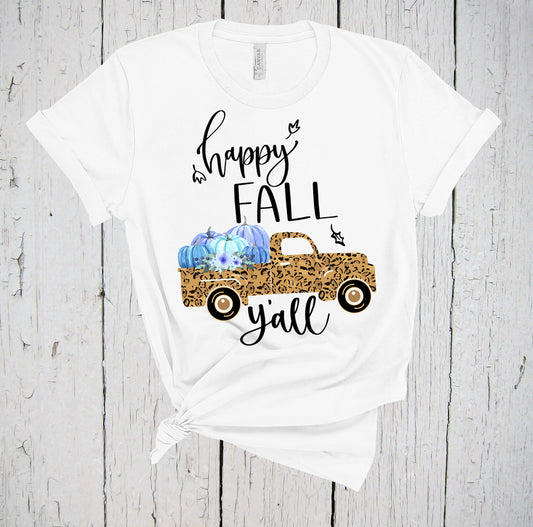 Happy Fall Yall, Pumpkin Shirt, Leopard Print, Fall Shirts, I Love Fall, Thanksgiving Shirt, Autumn Shirt, Fall Girls Shirt, Retro Truck