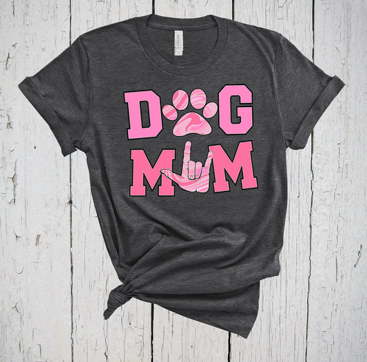 Fur Mama Shirt, Pink Swirl Paw Print, Dog Lover Shirt, Sleep Shirt, Dog Lover Tee, Foster Dog Mom, Rescue Mom, Dog Mother, Pet Owner Gift
