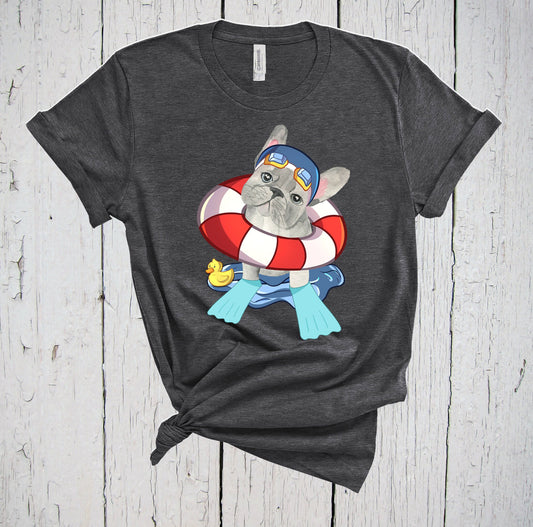 Pool Ready French Bulldog Shirt, Fur Mama Shirt, Summer Party Tshirt, French Bulldog Mom, Funny Frenchie, Bulldog Art, Frenchie Dog Tshirt