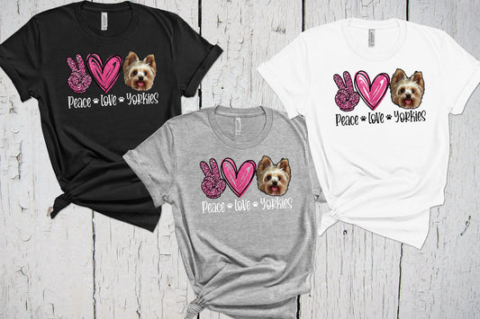 Peace Love Yorkies, Fur Mama Shirt, Yorkie Mom, Yorkie Mama, Yorkie Shirt, I Love Dogs, Dog Lover, Yorkshire Terrier, Puppy Groomer Walker