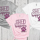 Shed Happens Brush It Off, Fur Mama Shirt, Rescue Mom, Gifts for Dog Lovers, Dog Groomer, Dog Shirt for Women, Dog Lover Shirt, Faux Glitter