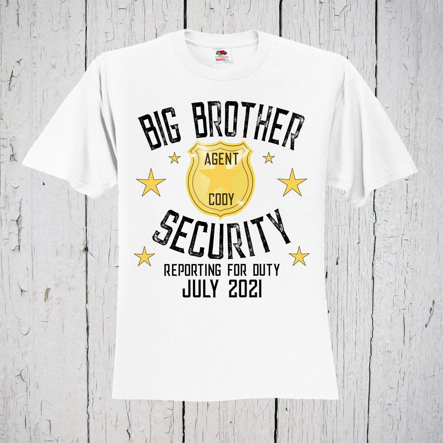 Big Brother Announcement Shirt, Security Agent, Big Brother Gift, Big Brother T Shirt, Big Bro Shirt, Pregnancy Reveal, New Big Brother