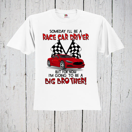 Big Brother To Be Shirt, Race Car Driver, Big Bro Shirt, Baby Shower, Reveal Party Shirt, New Big Brother Gift, Pregnancy Announcement