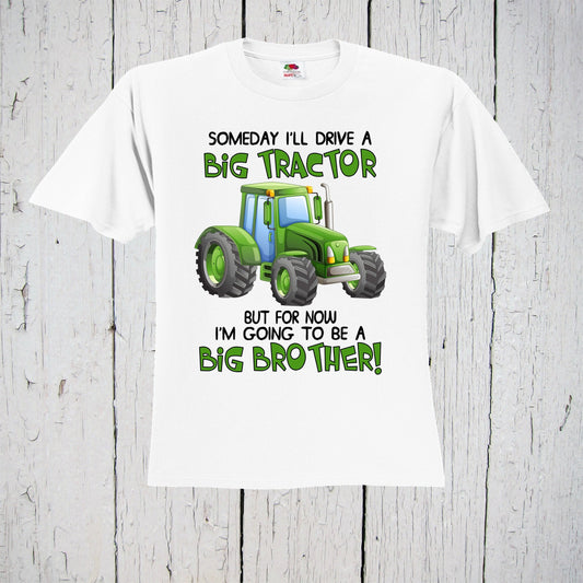 Big Brother To Be Shirt, Big Green Tractor, Big Bro Shirt, Baby Shower, Reveal Party Shirt, New Big Brother Gift, Pregnancy Announcement