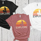 Collie Explore Sunset Shirt, Fur Mama, Scottish Collie, Long-Haired Collie, English Collie, Lassie Dog, Dog Walker, Hiking Camping Tshirt