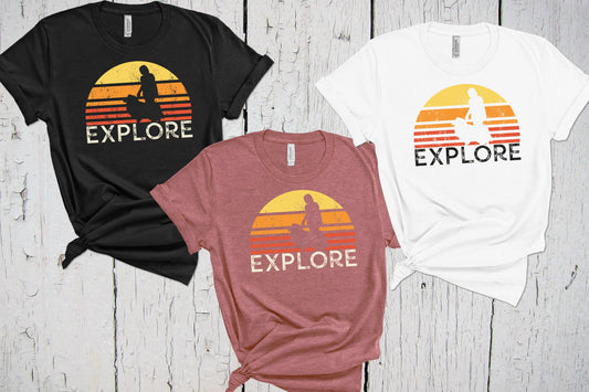 Collie Explore Sunset Shirt, Fur Mama, Scottish Collie, Long-Haired Collie, English Collie, Lassie Dog, Dog Walker, Hiking Camping Tshirt