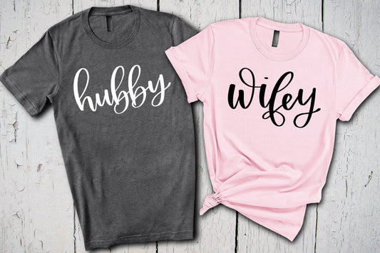 Hubby Wifey Shirts, Honeymoon Shirt, Husband Shirt, Hubs Wifey Shirt, Bachelorette Shirts, Mrs Shirt, Bachelorette Party Shirts, Wifey Shirt