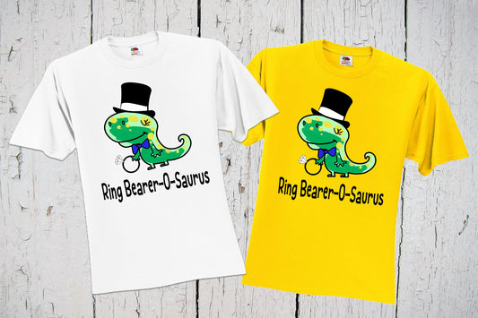 Ring Bearer Shirt, Ring Bearer-O-Saurus, Ring Bearer Outfit, Ring Bearer Proposal, Bridal Party Shirts, Dinosaur Shirt, Ring Bearer Gift Tee