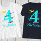 Airplane Birthday Tshirt, Plane Party Shirt, Boys Birthday Shirt, Transportation Birthday Shirt, Vintage Airplanes Outfit, Personalized Tee