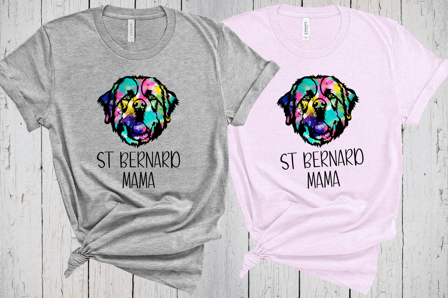 St Bernard Mama Shirt, Fur Mama, St Bernard, Saint Bernard, Boho Pup Tshirt Gift, Bohemian Style, Tie Dye Shirt, Retro Shirt, St Bernard Mom