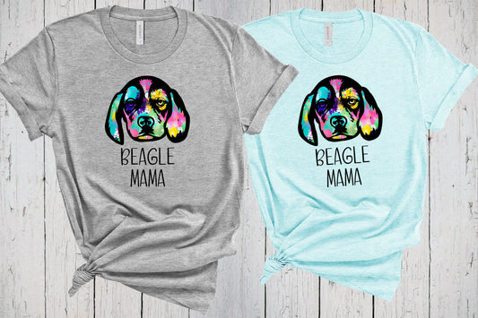 Beagle Mama Shirt, Fur Mama, Boho Pup Gift, Bohemian Style, Tie Dye Shirt, Retro T-Shirt, Beagle Dog, Beagle Tee, Beagle Mom, Beagle Tshirt