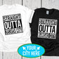 Straight Outta Kansas City Shirts, Kansas City Missouri, Girls Trip, Bachelor Party, Bachelorette Party, BACH Party, Girls Night Out T-shirt