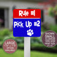 Yard Sign, Rule #1 Pick Up #2, Dog Poop Sign, Square Aluminum Yard Sign, Lawn Sign, Small Yard Sign, Please Clean Up After Your Dog Sign