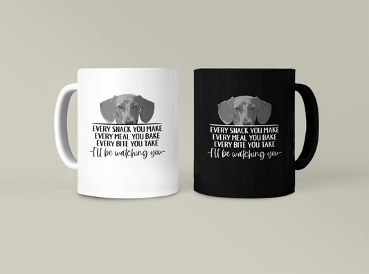 Dachshund Coffee Mug, Funny Dog Lover Gift, Doxie Mama, Fur Mama Gift, Dog Dad Mug, Pet Mug, Dog Mama, Dog Coffee Mug, Every Snack You Make