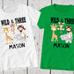 Wild and Three Shirt, Wild Birthday, Personalized Shirt, 3rd Birthday Shirt, Custom Zoo Birthday Shirt, Wild One, Safari Jungle Animals Tee